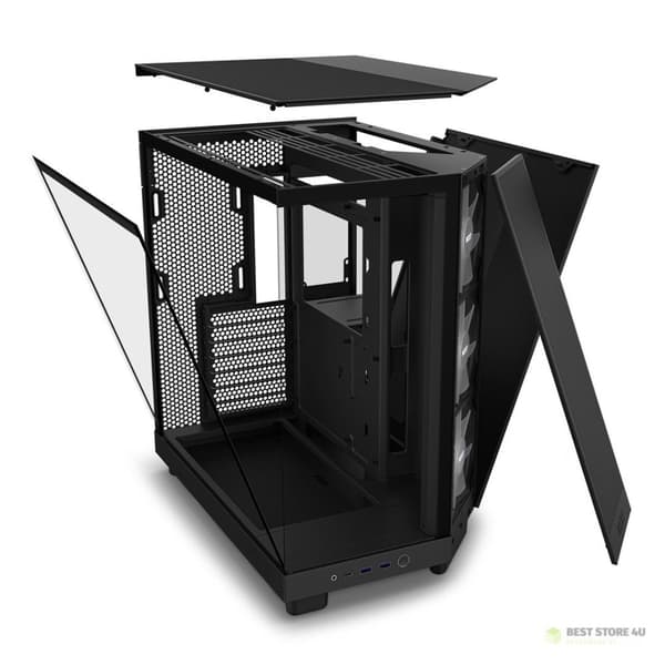 NZXT DATORCHASSI NZXT H6 FLOW RGB MIDI-TOWER MED FÖNSTER SVART