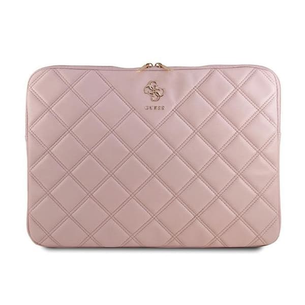 Guess quiltad 4G sleeve - Fodral för bärbar dator 15" / 16" (rosé)
