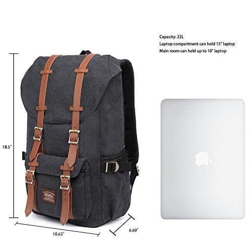KAUKKO Fritidsryggsäck Fack för 15" laptop 22 liter Svart (2-pack)