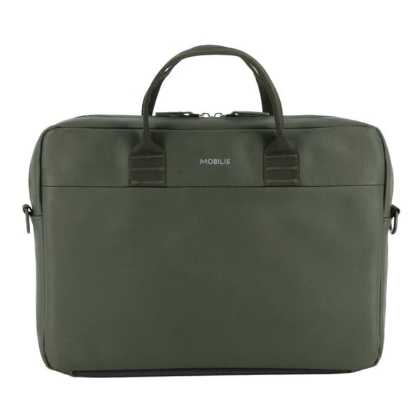 Laptopväska 11-14", PC/Surfplatta Axelväska, Kompatibel MacBook 13", Läderlook, Khaki