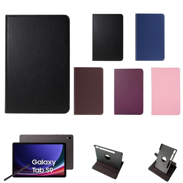 360 fodral Samsung Galaxy Tab S9 skärmskydd skal Svart