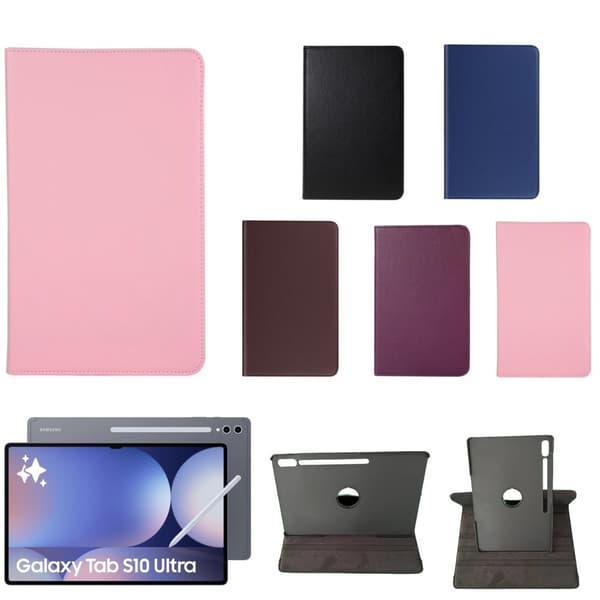 360 fodral Samsung Galaxy Tab S10 Ultra skärmskydd skal Rosa