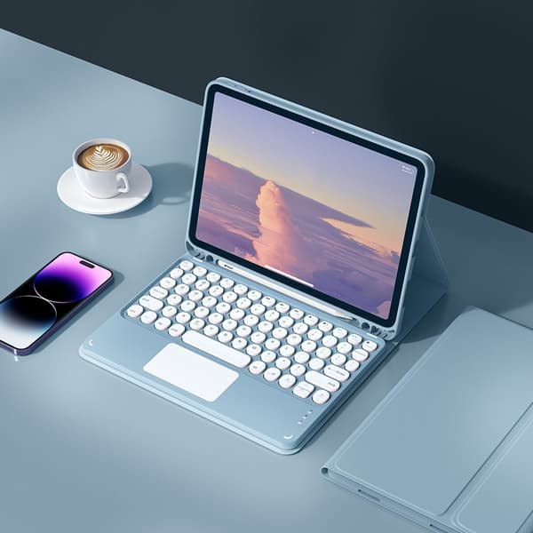 INF Bluetooth-näppäimistökotelo Samsung Galaxy Tab S6 Litelle Sininen