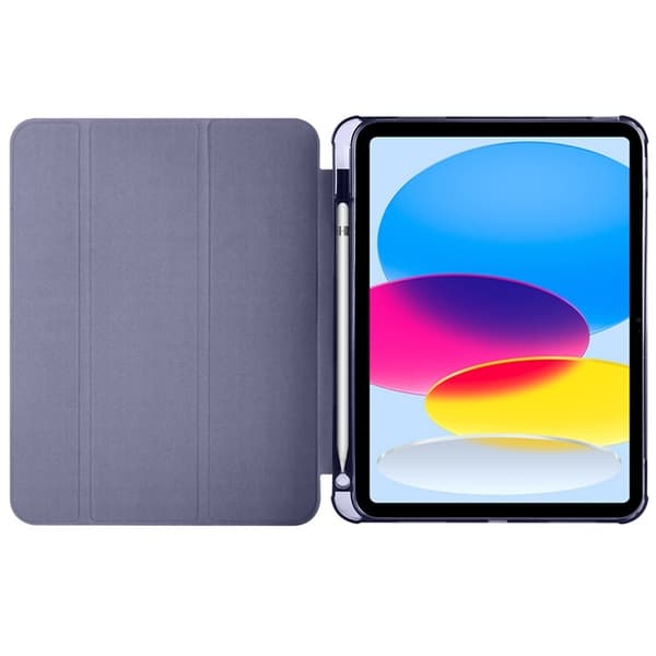 SKALO iPad 11" (2025) Trifold Fodral Transparent Baksida - Lila