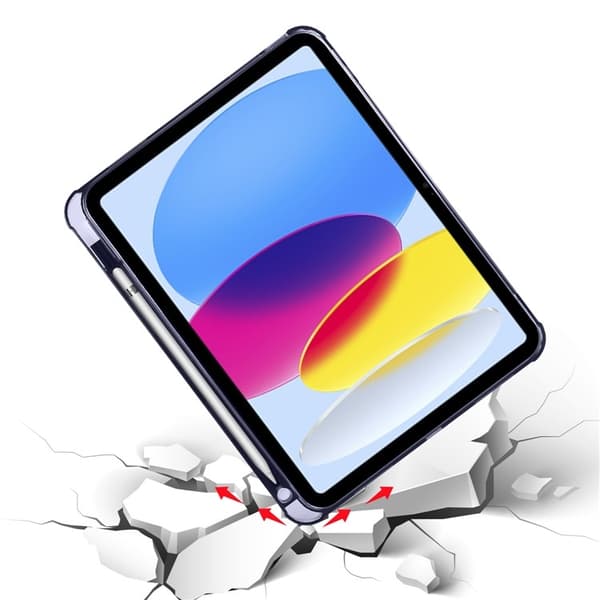 SKALO iPad 11" (2025) Trifold Fodral Transparent Baksida - Lila