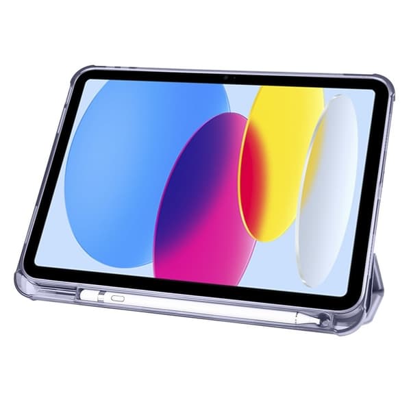 SKALO iPad 11" (2025) Trifold Fodral Transparent Baksida - Lila