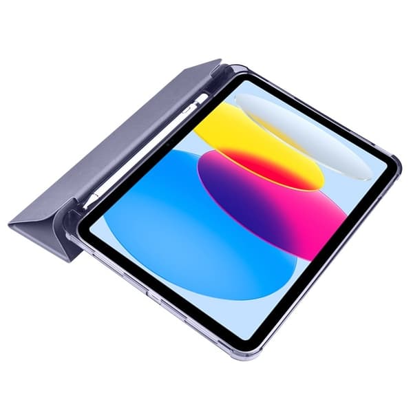 SKALO iPad 11" (2025) Trifold Fodral Transparent Baksida - Lila