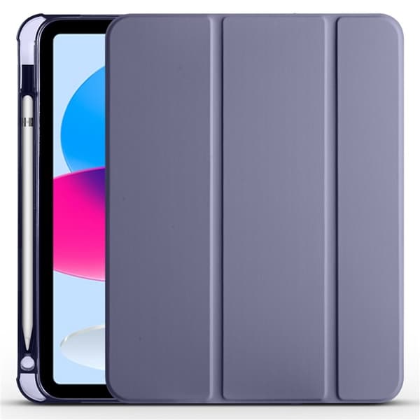 SKALO iPad 11" (2025) Trifold Fodral Transparent Baksida - Lila