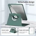 Miniatyrbild 5 av 6: SKALO iPad 11" (2025) PU-Läder Rotary Kickstand Detachable 2 i 1 Fodral - Grön