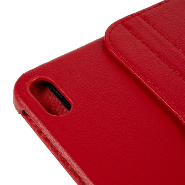 SKALO iPad 10.9 (2022) 360 Litchi Fodral - Röd