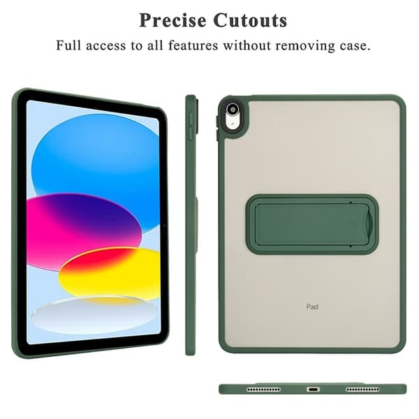 SKALO iPad 10.9 (2022) Color Hybrid Kickstand Cover - Grøn