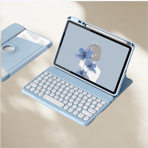 INF 360° Roterende Bluetooth-tastaturdeksel for compatible with Xiaomi Pad 6S Pro 12.4" 2024 med stort tastatur