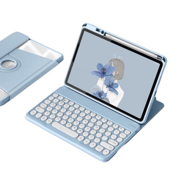 INF 360° Roterende Bluetooth-tastaturdeksel for compatible with Xiaomi Pad 6S Pro 12.4" 2024 med stort tastatur