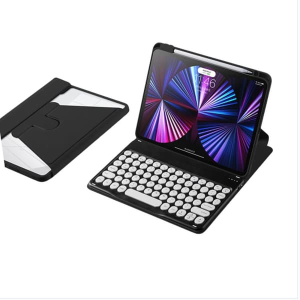 INF Kompatibel med iPad Pro 11-tommers (2022/2021/2020/2018) 360° roterende Bluetooth-tastaturdeksel