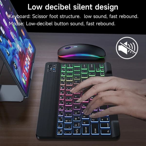INF Kompatibel med iPad Air 11 2024 Roterende Akryl Bluetooth Tastatur Cover
