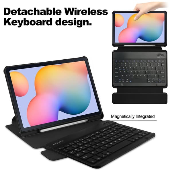 INF Kompatibel med iPad Pro 11 2024 Roterende Akryl Bluetooth-tastaturdeksel