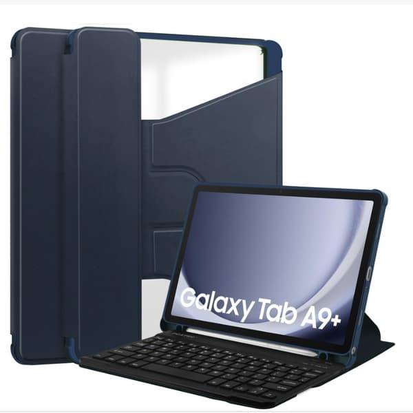 INF Kompatibel med Samsung Tab S9 Plus 12.4" 360° Roterende Bluetooth-tastatur