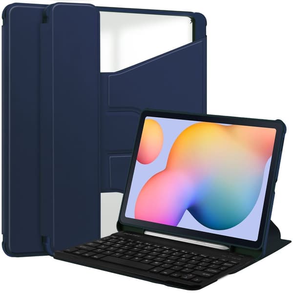 INF 360° Roterande Ställ Bluetooth Tangentbordsskal för compatible with Samsung Tab A9 PLUS X210/216/218 11-tum - Mörkblå