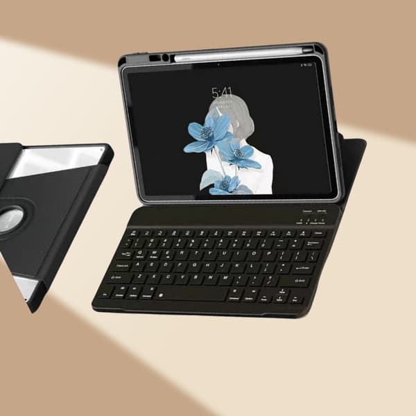 INF Kompatibel med Xiaomi 6/6pro 11-tommers 360° roterende stativ Bluetooth-tastatur + etui