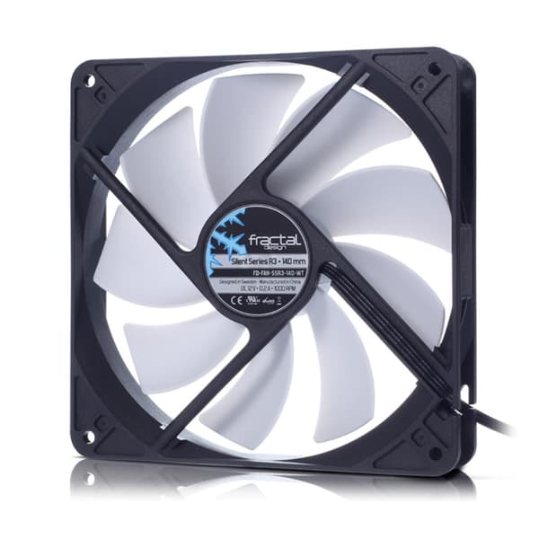 Fractal Design Silent Series R3 140 mm Sort, Hvit