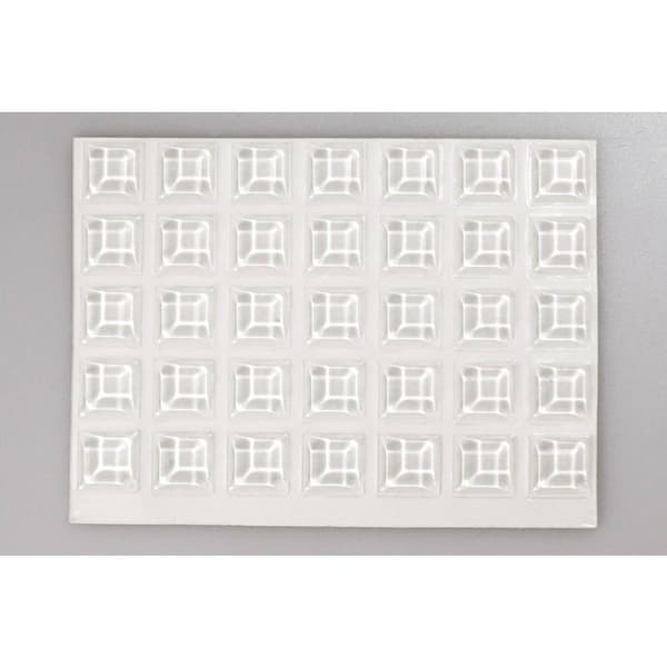 TOOLCRAFT 2127C70-C Apparatfot självhäftande, kvadratisk Transparent (Ø x H) 12.7 mm x 3.1 mm 70 st