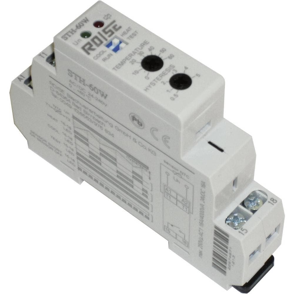 Värmetermostat för skåp STH-60W Rose LM 240 V/AC, 240 V/DC 1 NO