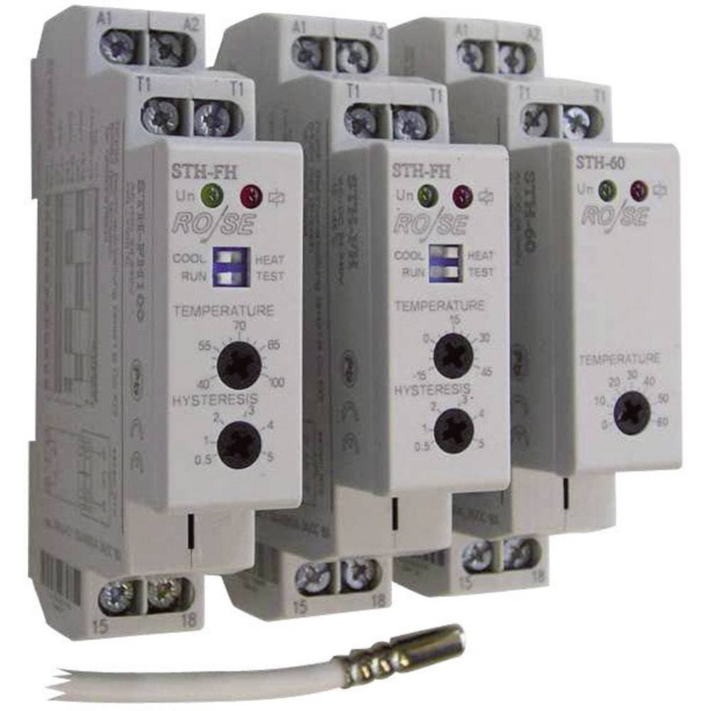 Värmetermostat för skåp STH-60 Rose LM 240 V/AC, 240 V/DC 1 NC