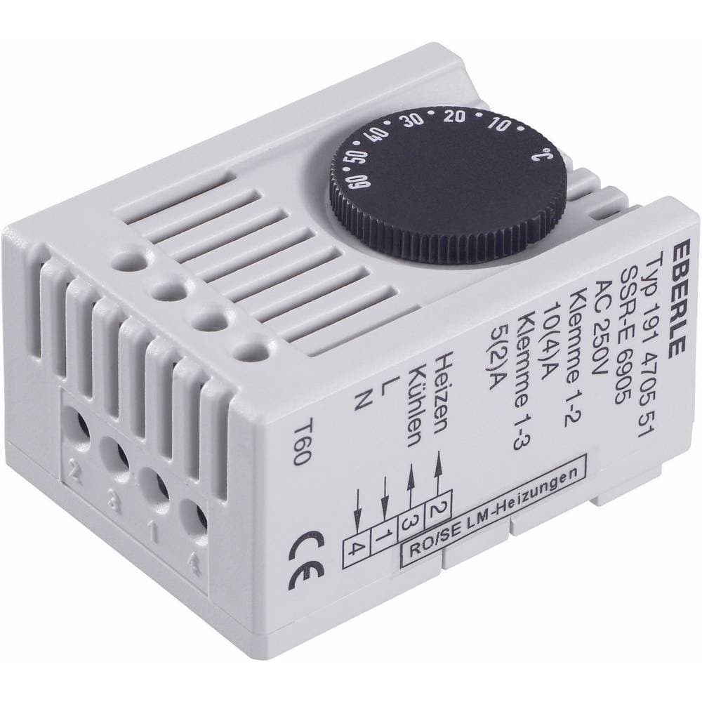 Värmetermostat för skåp SSR-E 6905 Eberle 230 V/AC 1 switch (L x B x H) 46 x 34.5 x 67 mm