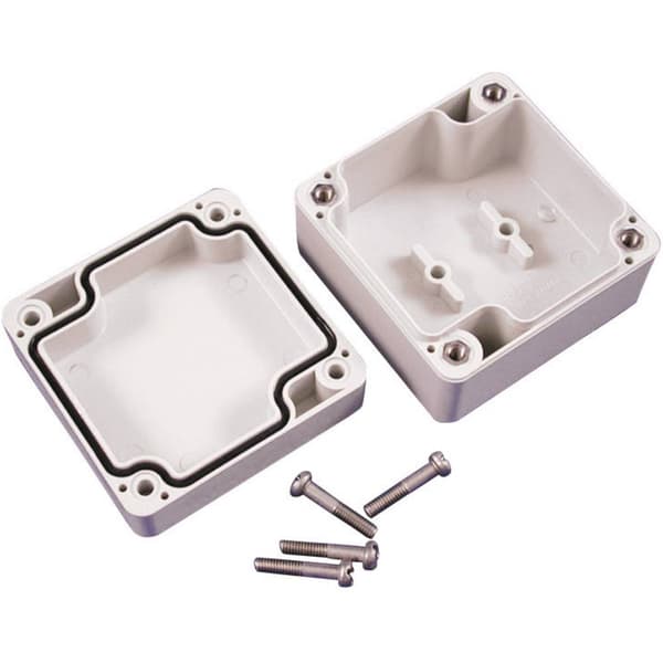 Hammond Electronics 1554RGY Universalhölje 160 x 160 x 60 ABS Grå-vit (RAL 7035) 1 st