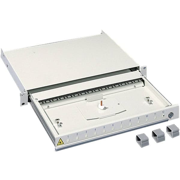 Rittal DK 7170.535 Fiberoptisk splitter med teleskopisk förlängning, med 2 skarvningsbrickor 1 st