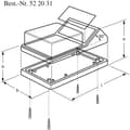 Miniatyrbild 2 av 2: TEKO 790.9 Panelhölje (L x B x H) 145 x 85 x 73 mm ABS, Aluminium Svart, Silver 1 st