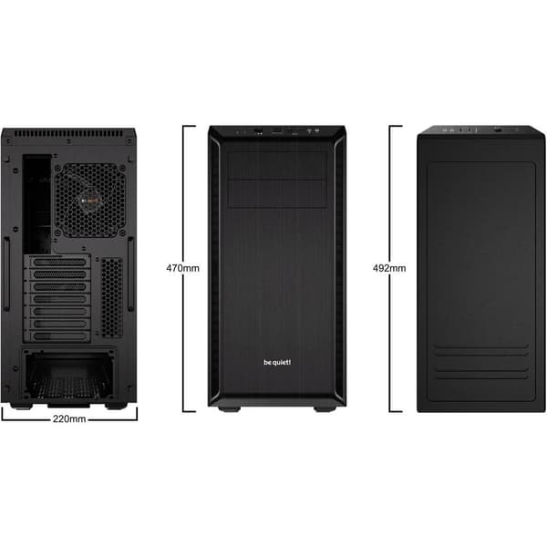 BeQuiet Pure Base 600 Midi-Tower Datorchassi Svart