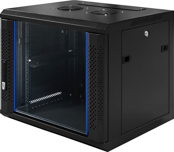Toten 19" väggskåp 9U 600x450 Svart