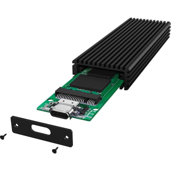 ICY BOX IB-1816M-C31 M.2-HDD hölje USB-C® (USB 3.2 Gen 2) 10 GBit/s M.2NVMe PCLe 3.0 x4 2230, 2242, 2260, 2280 60482