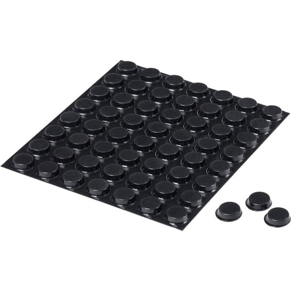 3M SJ 5012 MPBB Apparatfot självhäftande, rund Svart (Ø x H) 12.7 mm x 3.5 mm 56 st