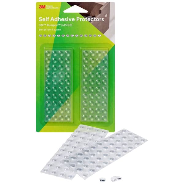 3M SJ 5302 MPCB Apparatfot självhäftande, rund Transparent (Ø x H) 7.9 mm x 2.2 mm 80 st