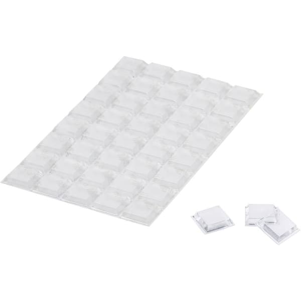 3M SJ 5308 MPCB Apparatfot självhäftande, kvadratisk Transparent (Ø x H) 12.7 mm x 3.1 mm 40 st