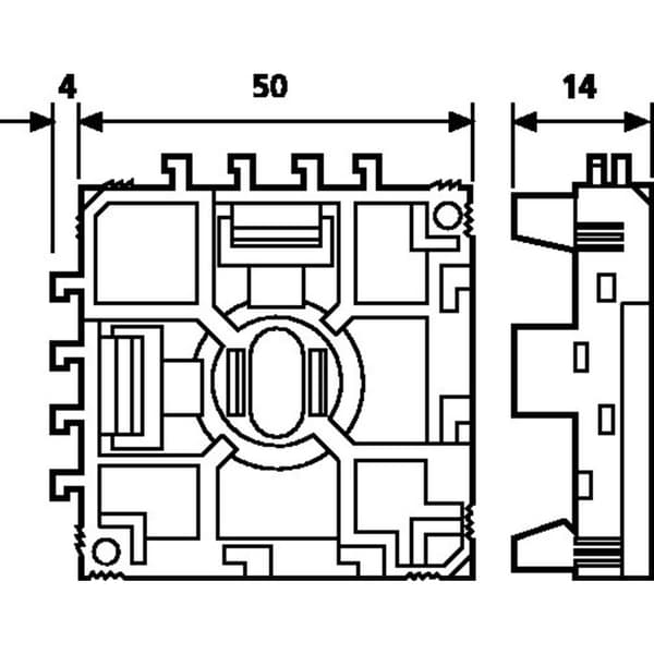 HellermannTyton DINBLOK3 Tilläggsmontering DIN-Block 1 st