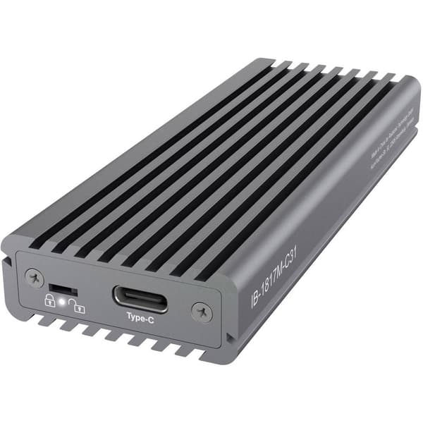 ICY BOX 60509 M.2 SSD-hölje USB-C® (USB 3.2 Gen 2) 10 GBit/s M.2 PCLe NVMe 2230, 2242, 2260, 2280 60509