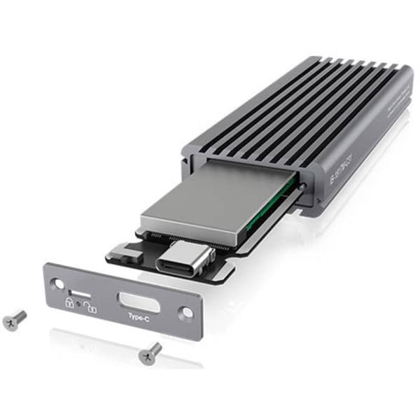ICY BOX 60509 M.2 SSD-hölje USB-C® (USB 3.2 Gen 2) 10 GBit/s M.2 PCLe NVMe 2230, 2242, 2260, 2280 60509