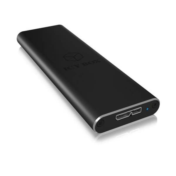 ICY BOX IB-183M2 M.2 SSD-hölje USB 3.0 5 GBit/s M.2 SATA 2230, 2242, 2260, 2280 IB-183M2 Svart