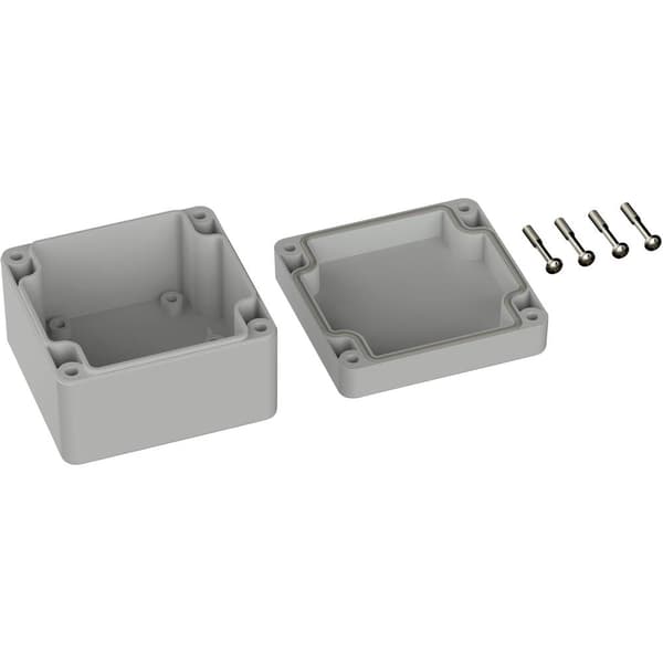 TRU COMPONENTS TC-9065444 Utomhuschassi 82 x 80 x 55 Polykarbonat Grå-vit (RAL 7035) 1 st