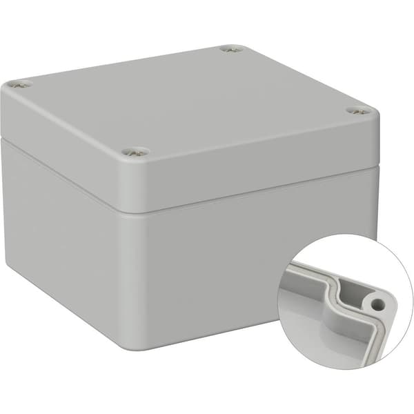 TRU COMPONENTS TC-9065444 Utomhuschassi 82 x 80 x 55 Polykarbonat Grå-vit (RAL 7035) 1 st