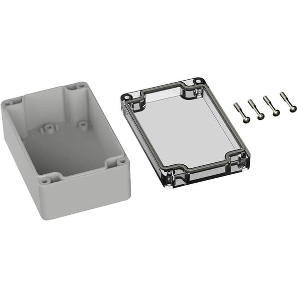TRU COMPONENTS TC-9065456 Utomhuschassi 120 x 80 x 55 Polykarbonat Grå-vit (RAL 7035) 1 st