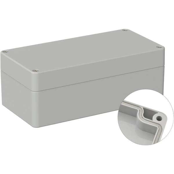 TRU COMPONENTS TC-9065468 Utomhuschassi 160 x 80 x 60 Polykarbonat Grå-vit (RAL 7035) 1 st