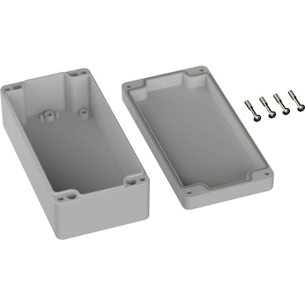 TRU COMPONENTS TC-9065472 Utomhuschassi 160 x 80 x 55 Polykarbonat Grå-vit (RAL 7035) 1 st