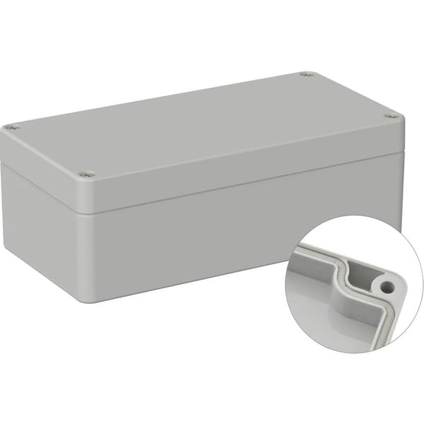 TRU COMPONENTS TC-9065472 Utomhuschassi 160 x 80 x 55 Polykarbonat Grå-vit (RAL 7035) 1 st