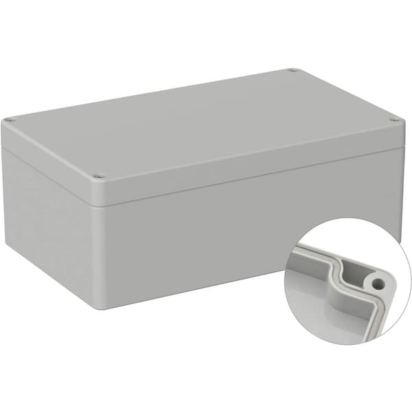 TRU COMPONENTS TC-9065480 Utomhuschassi 200 x 120 x 75 Polykarbonat Grå-vit (RAL 7035) 1 st