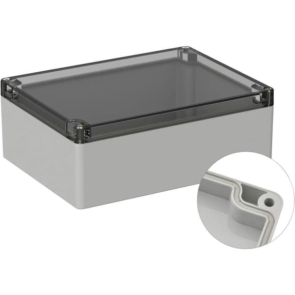 TRU COMPONENTS TC-9065492 Utomhuschassi 200 x 150 x 75 Polykarbonat Grå-vit (RAL 7035) 1 st