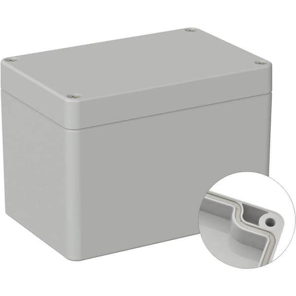 TRU COMPONENTS TC-9065500 Utomhuschassi 120 x 80 x 85 Polykarbonat Grå-vit (RAL 7035) 1 st